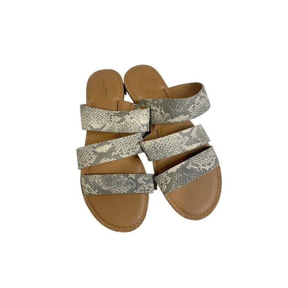 Universal Thread Womens Gray Snake Skin Print Sammi Style Sandals Shoes Size 9 - Picture 2 of 7